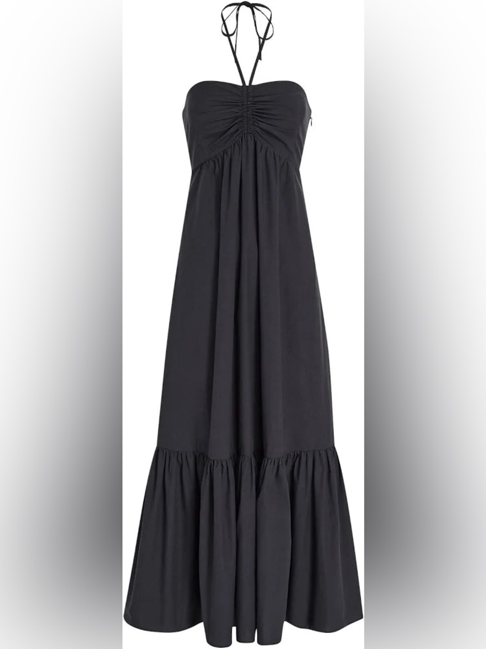 Club Monaco Halter Long Black Dress Large - Picture 3 of 8